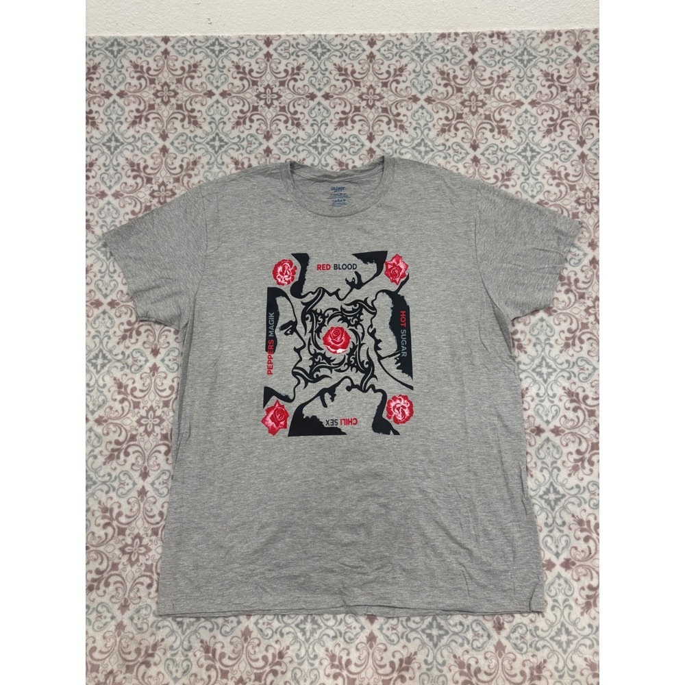 Red Hot Chili Peppers Blood Sugar Sex Magik Graphic T-Shirt Gray XL